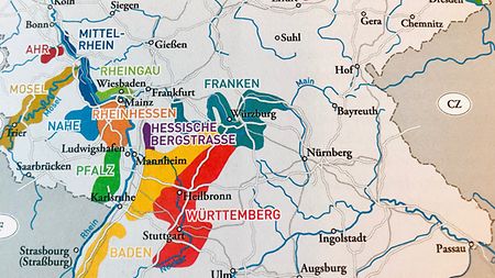 regional food and wine maps of germany